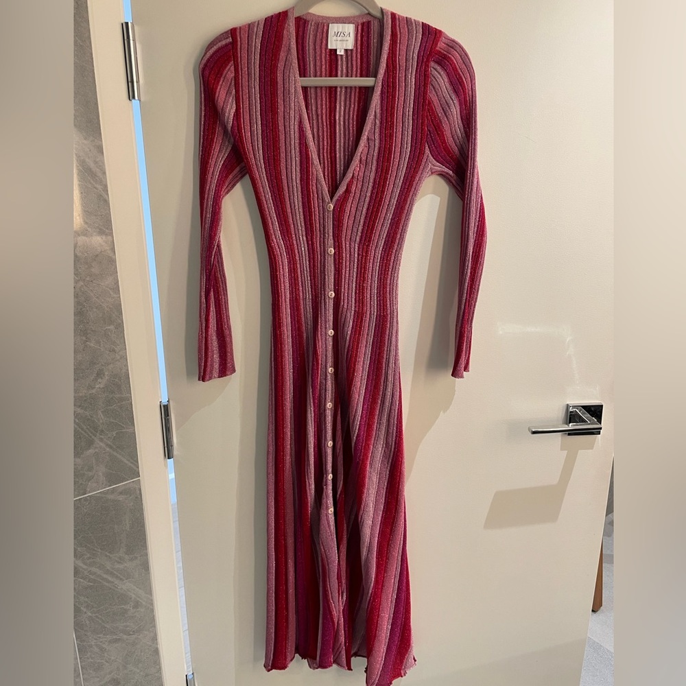 MISA Rafael dress in hot pink